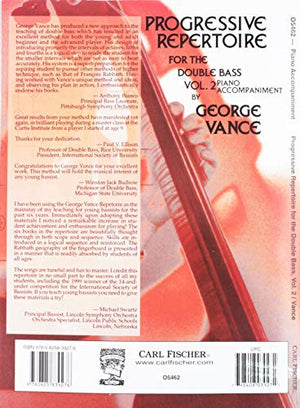 O5462  Progressive Repertoire for the Double Bass  Volume 2 (Paperback),Used