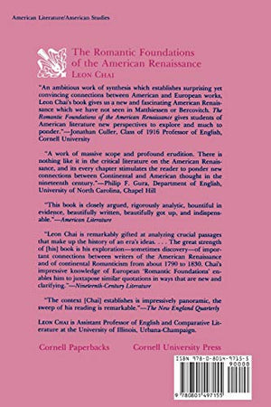 Romantic Foundations of the American Renaissance,Used