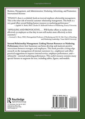 Internal Relationship Management (Journal of Relationship Marketing Monographic Separates),Used