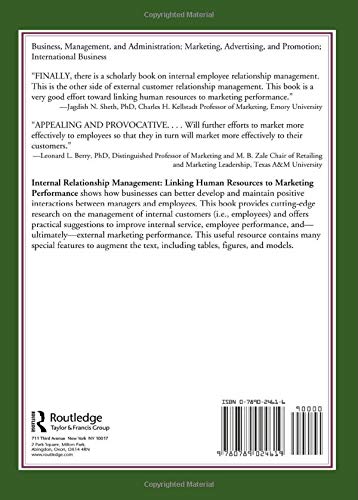 Internal Relationship Management (Journal of Relationship Marketing Monographic Separates),Used