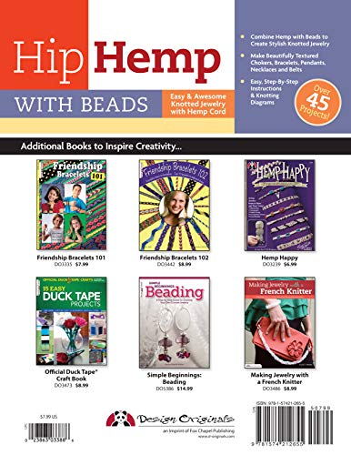 Hip Hemp with Beads: Easy & Awesome Knotted Jewelry with Hemp Cord (Design Originals),Used