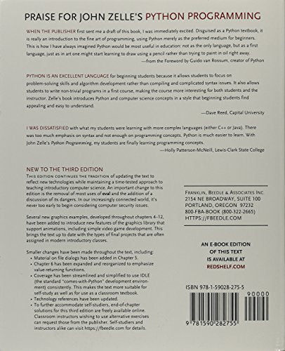 Python Programming: An Introduction to Computer Science, 3rd Ed.,New