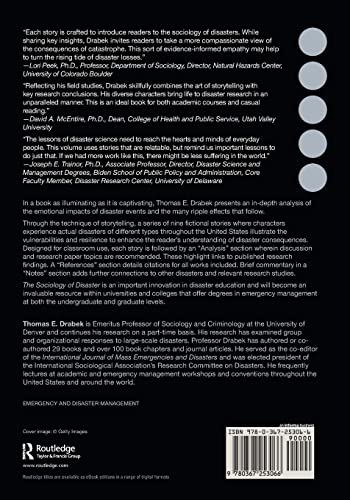 The Sociology of Disaster: Fictional Explorations of Human Experiences,Used