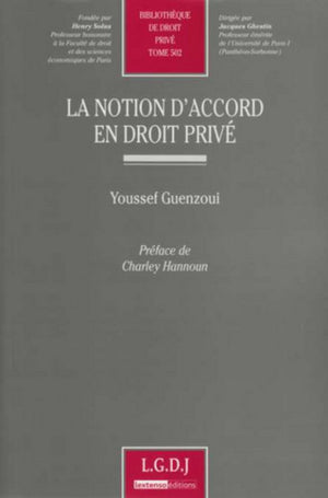 la notion d'accord en droit priv (BIBLIOTHQUE DE DROIT PRIV),Used