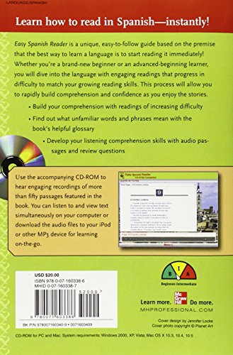 Easy Spanish Reader w/CDROM: A ThreePart Text for Beginning Students (Easy Reader Series),Used
