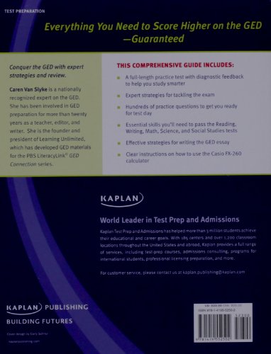 Kaplan GED 20092010 Edition: Complete SelfStudy Guide for the GED Tests,Used