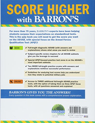 ASVAB with Online Tests (Barron's Test Prep),Used