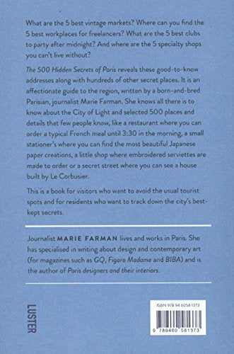 The 500 Hidden Secrets of Paris,Used