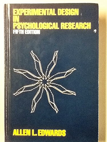 Experimental Design In Psychological Research,Used