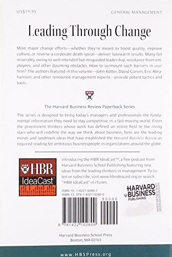 Harvard Business Review on Leading Through Change (Harvard Business Review Paperback Series),Used