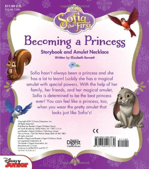 Disney Sofia The First: Becoming A Princess: Storybook And Amulet Necklace (1) (Storybook With Jewelry)