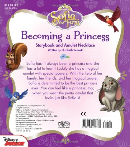 Disney Sofia The First: Becoming A Princess: Storybook And Amulet Necklace (1) (Storybook With Jewelry)