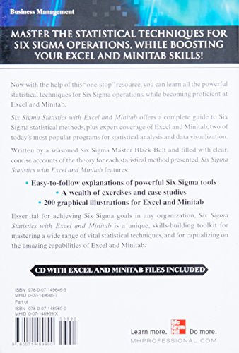 Six Sigma Statistics With Excel And Minitab,Used