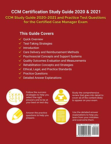 CCM Certification Study Guide 2020 and 2021: CCM Study Guide 20202021 and Practice Test Questions for the Certified Case Manage,Used