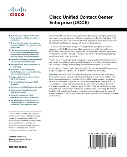 Cisco Unified Contact Center Enterprise (Ucce): Ip Communications) (Networking Technology: Ip Communications)