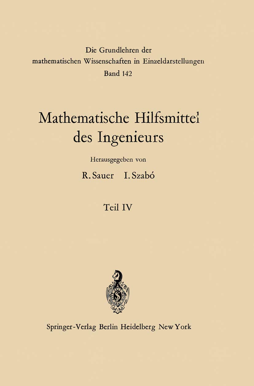 Mathematische Hilfsmittel Des Ingenieurs (Grundlehren Der Mathematischen Wissenschaften, 142) (German Edition),Used
