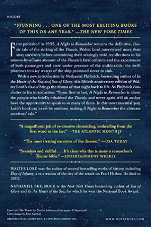A Night To Remember: The Classic Account Of The Final Hours Of The Titanic (Holt Paperback)
