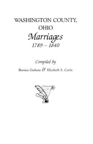 Washington County, Ohio Marriages, 17891840,New