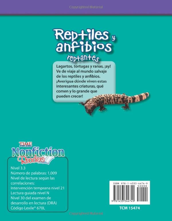 Teacher Created Materials  TIME For Kids Informational Text: Reptiles y anfibios reptantes (Slithering Reptiles and Amphibians),Used