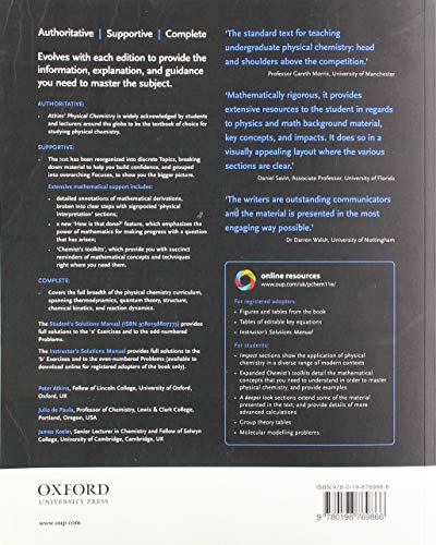 Atkins' Physical Chemistry 11E,New