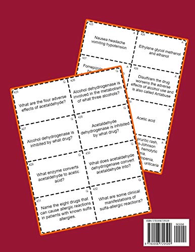Test Yourself 400+ Pharmacology Mnemonics Flashcards: Practice pharmacology flash cards for exam preparation,Used