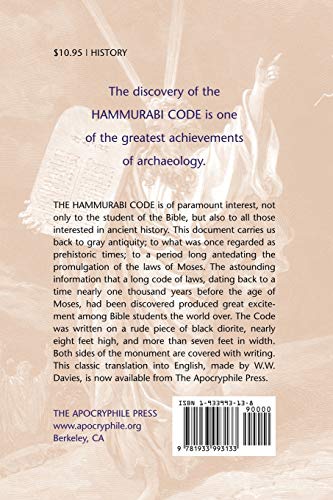 The Codes of Hammurabi and Moses,New