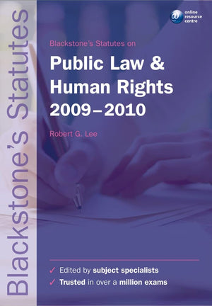 Blackstone's Statutes on Public Law and Human Rights 20092010 (Blackstone's Statute Book Series),Used