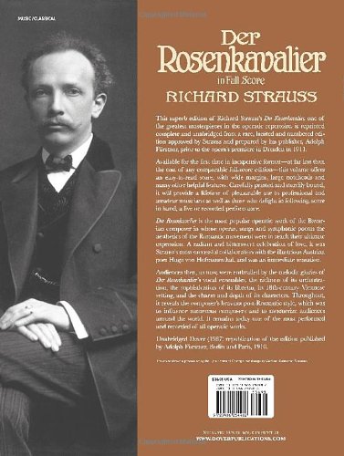Der Rosenkavalier In Full Score (Dover Opera Scores) (German Edition),Used