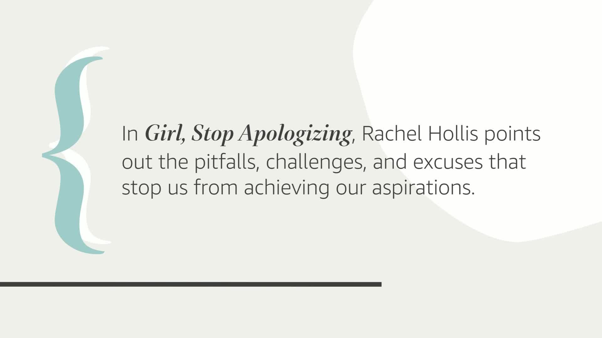 Girl, Stop Apologizing: A Shamefree Plan For Embracing And Achieving Your Goals,Used