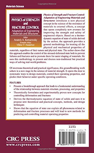 Physics of Strength and Fracture Control: Adaptation of Engineering Materials and Structures,Used