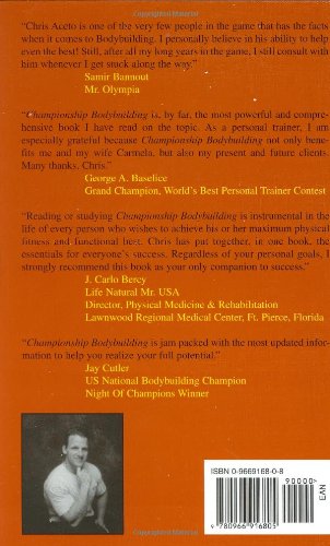 Championship Bodybuilding: Chris Aceto's Instruction Book For Bodybuilding,New