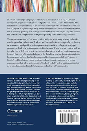 United States Legal Language and Culture: An Introduction to the U.S. Common Law System,Used