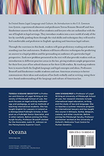 United States Legal Language and Culture: An Introduction to the U.S. Common Law System,Used