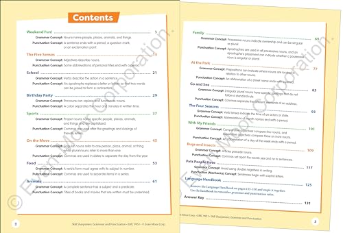 Evanmoor Skill Sharpeners Grammar And Punctuation Grade 1, Fullcolor Activity Book  Supplemental Homeschool Workbook