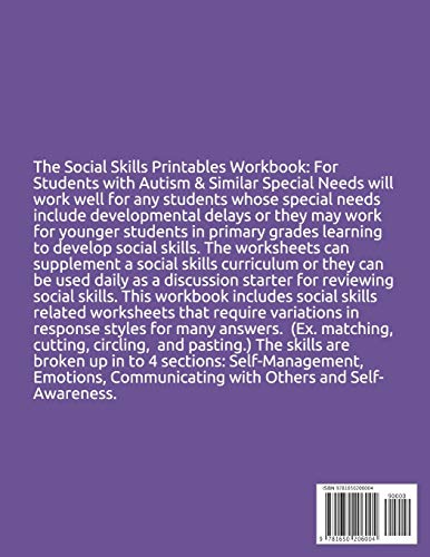 Social Skills Printables Workbook: For Students with Autism and Similar Special Needs,New