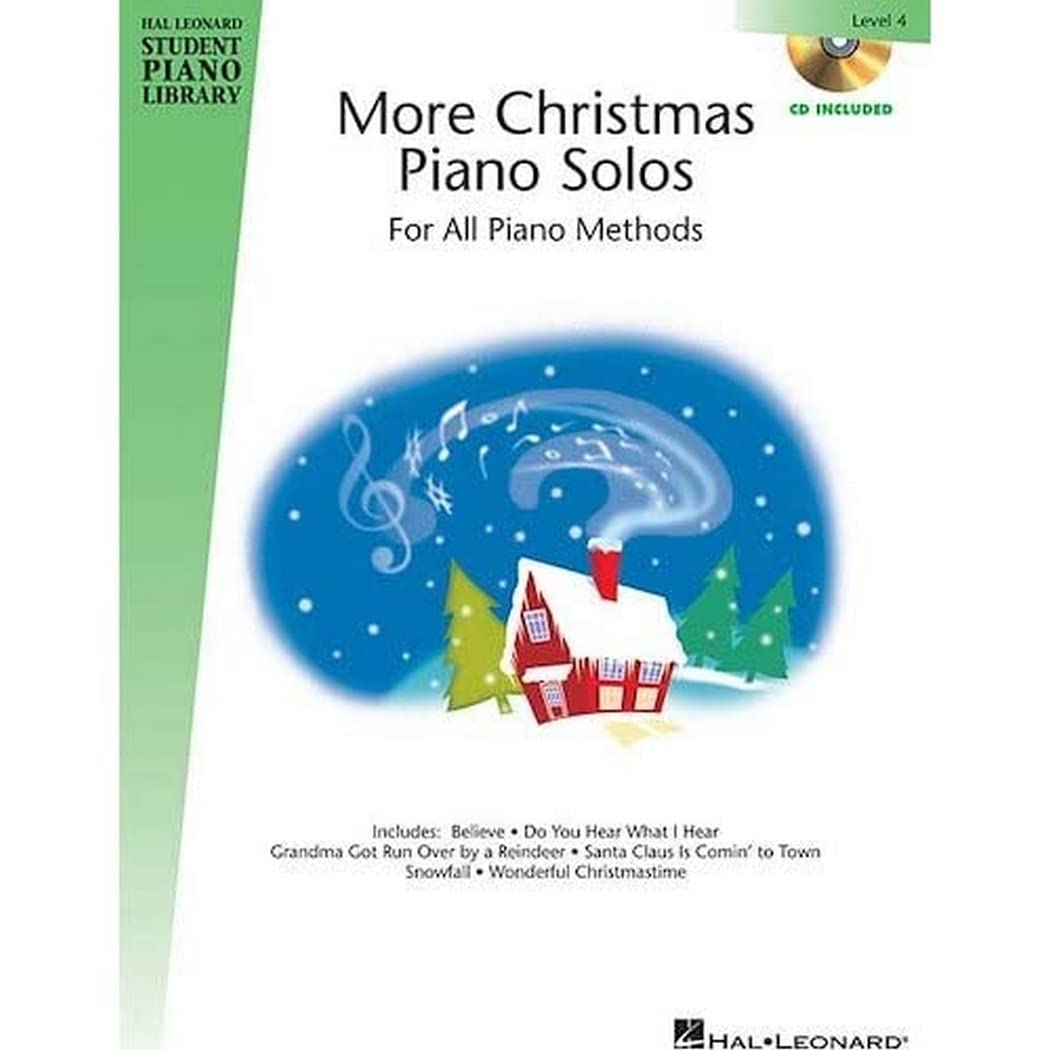 More Christmas Piano Solos  Level 4: Hal Leonard Student Piano Library,Used
