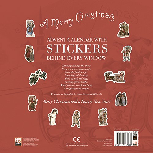 Santa's Sleigh advent calendar (with stickers),Used