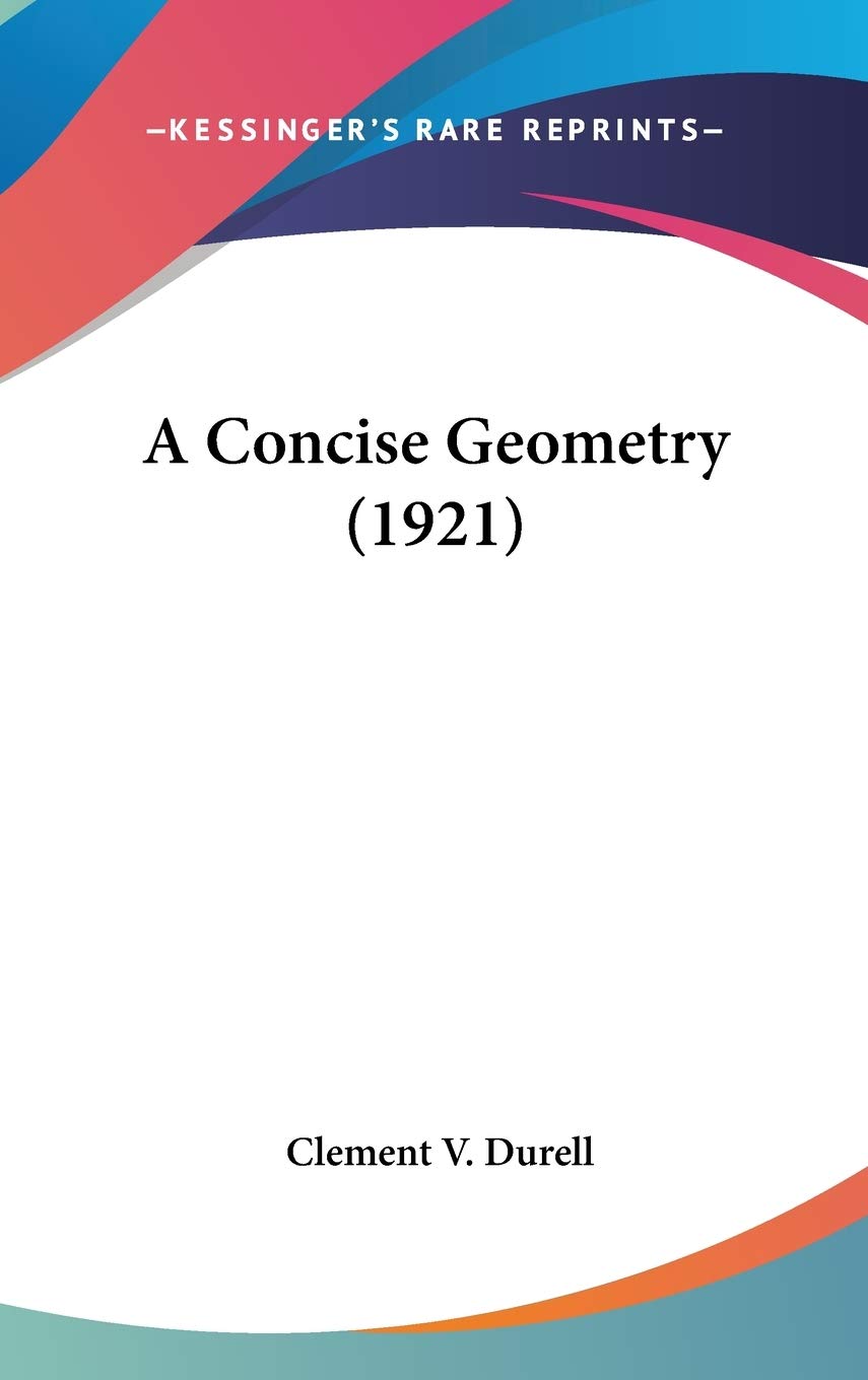 A Concise Geometry (1921),New