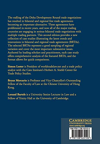Bilateral and Regional Trade Agreements: Volume 2: Case Studies,Used