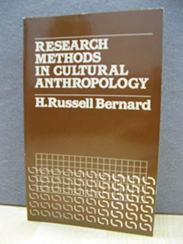 Research Methods in Cultural Anthropology,Used