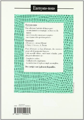 350 Exercices De Grammaire Niveau Debutant (French Edition),Used