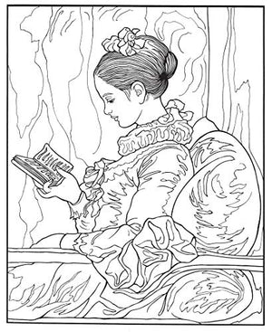 Art Masterpieces to Color: 60 Great Paintings from Botticelli to Picasso (Dover Art Coloring Book),Used
