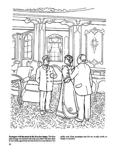 The Titanic Coloring Book (Dover World History Coloring Books)-used
