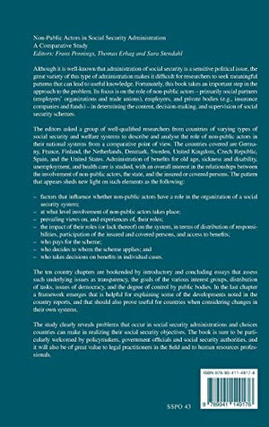 NonPublic Actors in Social Security Administration: A Comparative Study (Studies in Employment and Social Policies Series) (Stu,Used