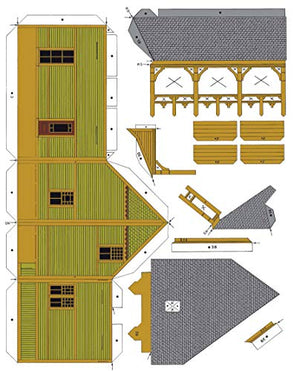 Cut & Assemble Victorian Cottage: An EasytoMake Paper Model,Used