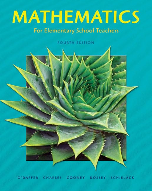 Mathematics for Elementary School Teachers (4th Edition),New