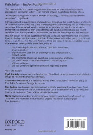 Redfern & Hunter On International Arbitration,Used