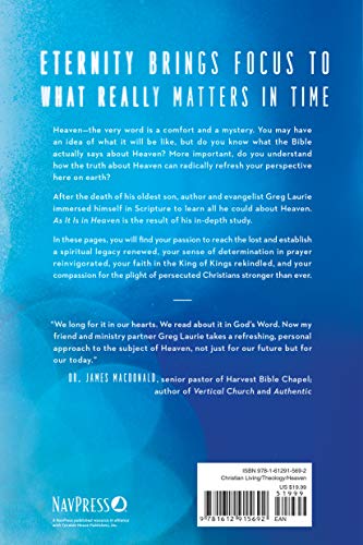 As It Is in Heaven: How Eternity Brings Focus to What Really Matters,Used