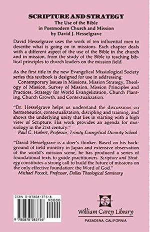 Scripture and Strategy (EMS 1): The Use of the Bible in Postmodern Church and Mission (Evangelical Missiological Society Series ,Used