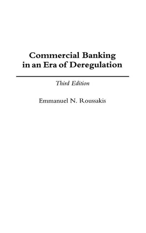 Commercial Banking in an Era of Deregulation (World Literature; 79),Used